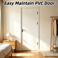 Porte intérieure en PVC insonorisée sans peinture, film intégral 360° pour projet de décoration d'appartement commercial