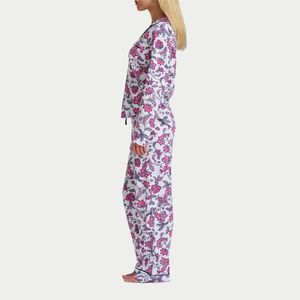 Set Pigiama Beefey di Alta Qualità con Coulisse, Traspirante, Casual, Morbido e Confortevole, in Lyocell, Maniche Lunghe e Pantaloni per Donna - Product Image 3