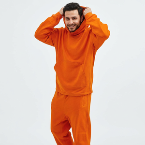 Conjunto de Sudadera con Capucha y Pantalones Deportivos Reversibles de Felpa de 500 g/m², 100 % Algodón, Ecológico, Unisex para Niños, Finer Threads, Lavado Ácido - Product Image 1