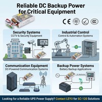 Alimentation UPS à sortie unique SC-120-12 SC-120-24 120W avec chargeur de batterie 13.8V 8A 27.6V 4A pour contrôle d'accès de sécurité