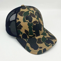 Personalizado 6 paneles 112PFP forma viejo pato Camo camionero caza sombrero en blanco camionero gorra Gorras malla camionero sombrero 112 estilo sombrero en blanco