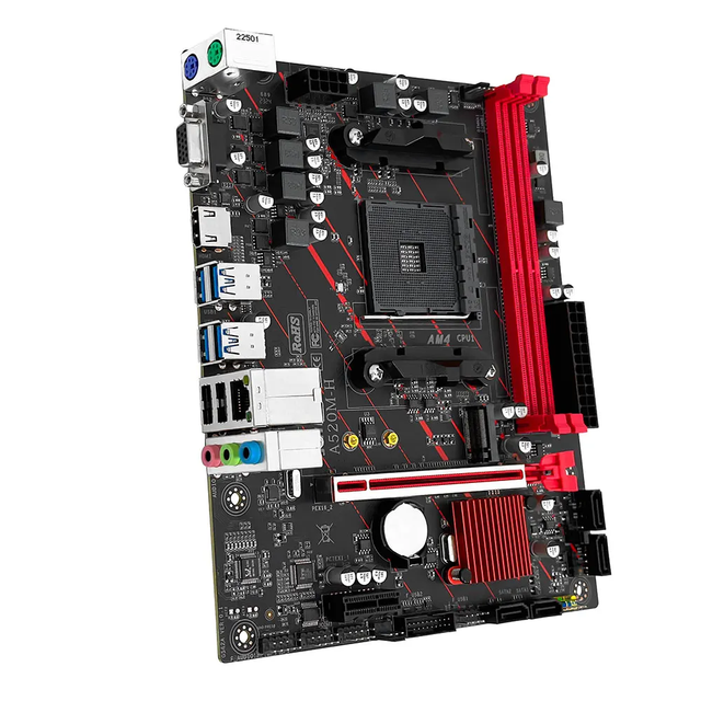 A520 AM4 Gaming Desktop Motherboard Supports AMD Ryzen R3 5 7 1/2/3/4/5th CPU DDR4 Dual Channel Memory RAM A520M-H
