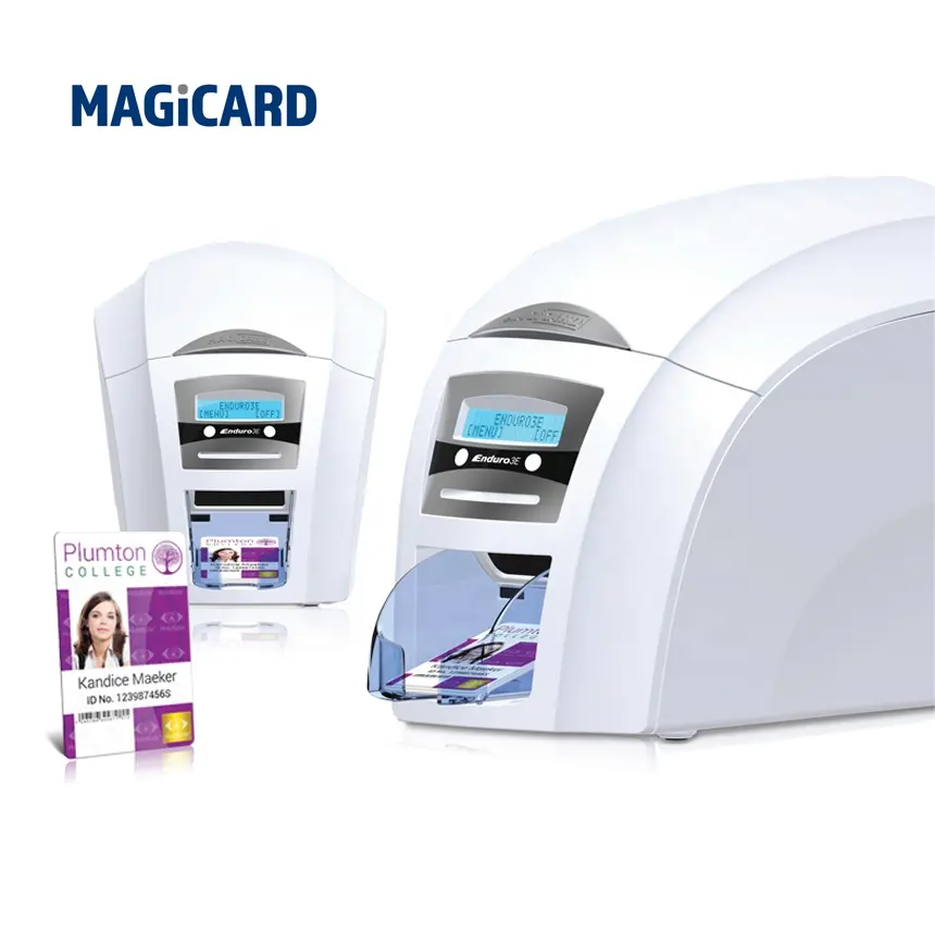 Yüksek maliyetli performans kimlik kartı yazıcı Magicard Enduro 3e çift taraflı Pvc plastik kart yazıcı