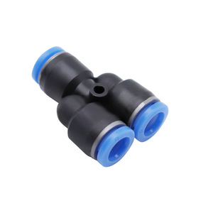 Plastic Tee <b>Connector</b> 4 6 8 10 12 14 16 Mm <b>Quick</b> Connect Pneumatic Fittings For Air Hose Use - Product Image 1