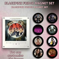 Aimant de réfrigérateur rotatif NFC BLACKPINK avec photo personnalisée, couverture d'album d'idole Kpop, lecteur de musique, cadeau
