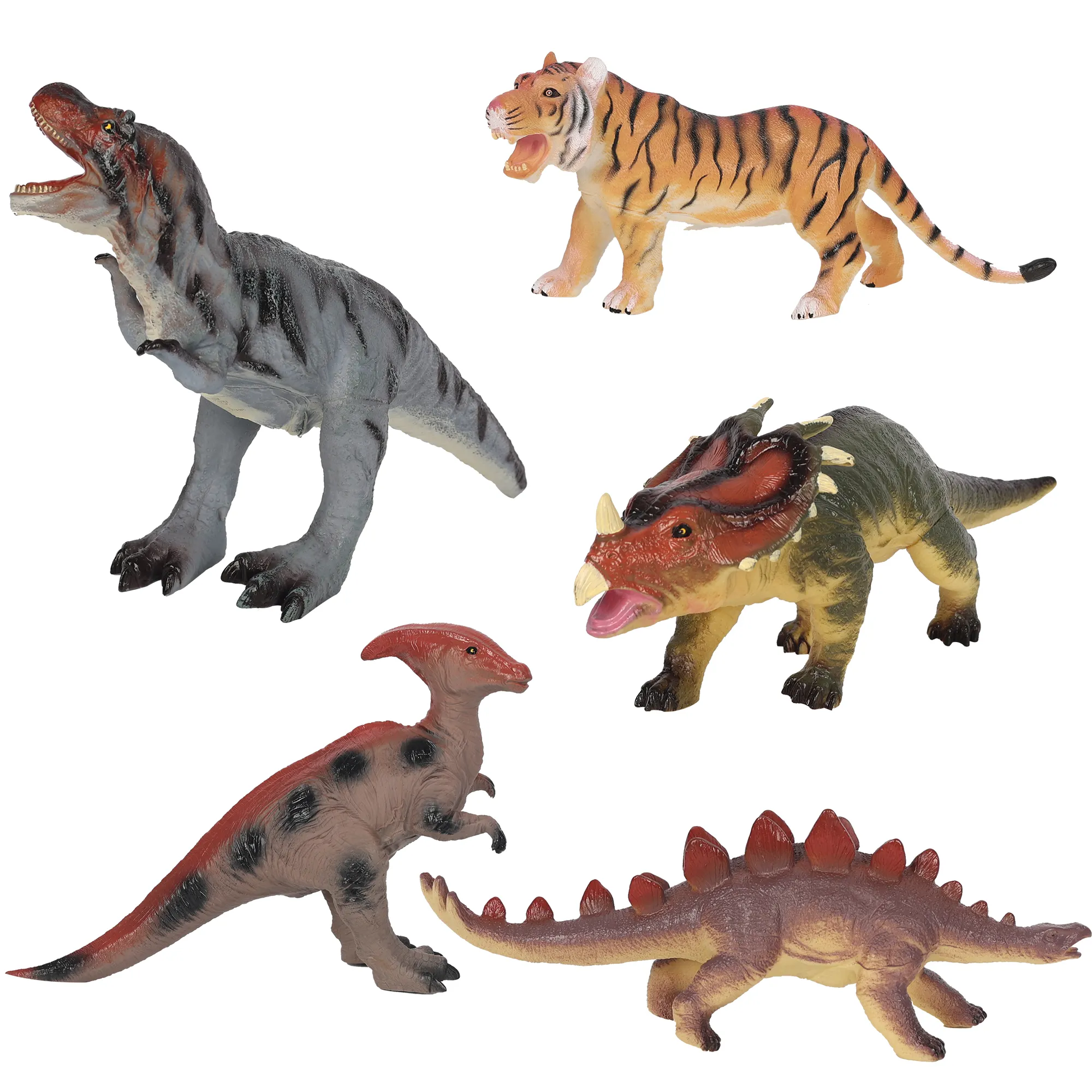 Jurassic Dinosaurier-Modell Simulation Gehender Tyrannosaurier Dino Spielzeug gefüllte weiche Dinosaurier-Lernzeuge für Kinder Kinder