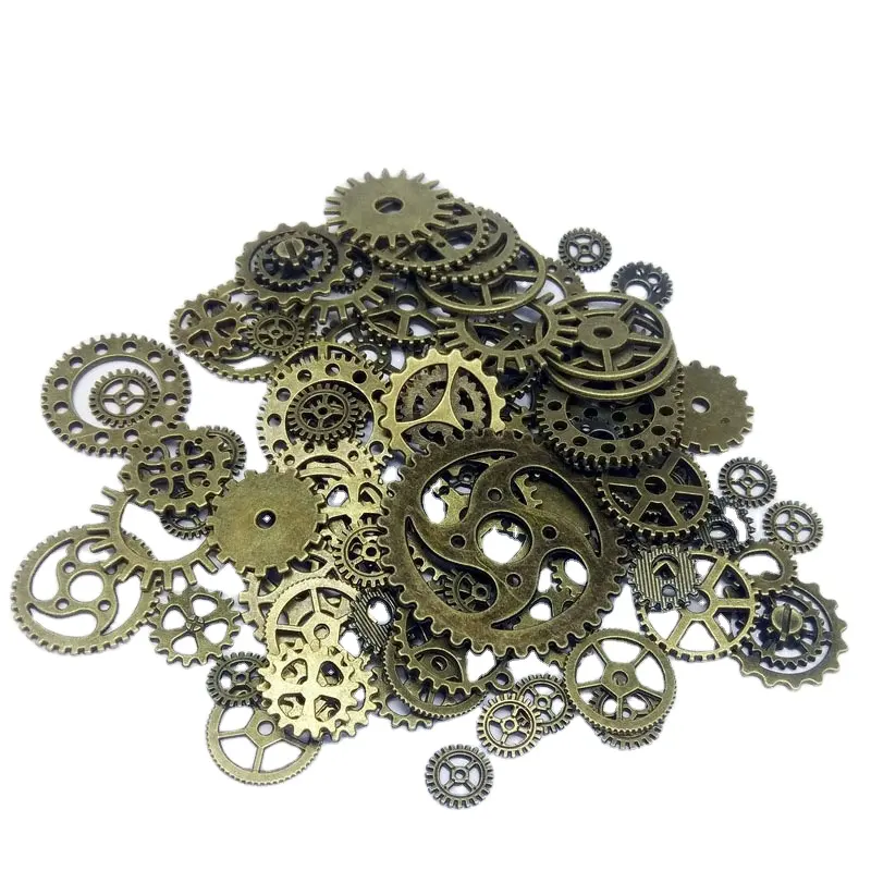 Pack Of 100グラムWatch Parts Steampunk Cyberpunnk Cogs Gears DIY Jewelry Making Crafts Art