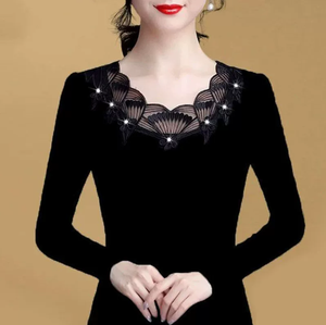 Dames Tops Herfst/Winter Lange Mouw Dames Kanten <span class=keywords><strong>Blouse</strong></span> - Product Image 5