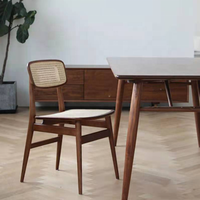 Chaise de siège en bois massif et rotin, Design moderne de Style nordique, offre spéciale