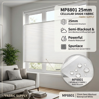 Tissu pour stores alvéolaires imperméable en non-tissé spunlace semi-occultant blanc 25 mm sur mesure