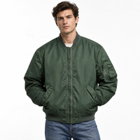 Blouson aviateur MA-1 personnalisé pour homme, veste de pilote avec logo brodé, vêtements d'extérieur streetwear en gros