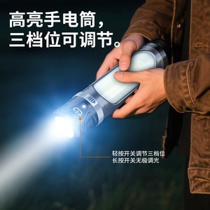 <b>Led</b> Camping Lantern Rechargeable Battery Aluminum Alloy Dimmable White <b>Light</b> Outdoor Portable Tent <b>Light</b> Magnetic <b>Work</b> Lamp - Product Image 2