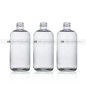 Wholesale 2oz 60ml Clear Glass Wellness Ginger Shots Whiskey Liquids Mini Travel Essential Boston Bottles With Lid