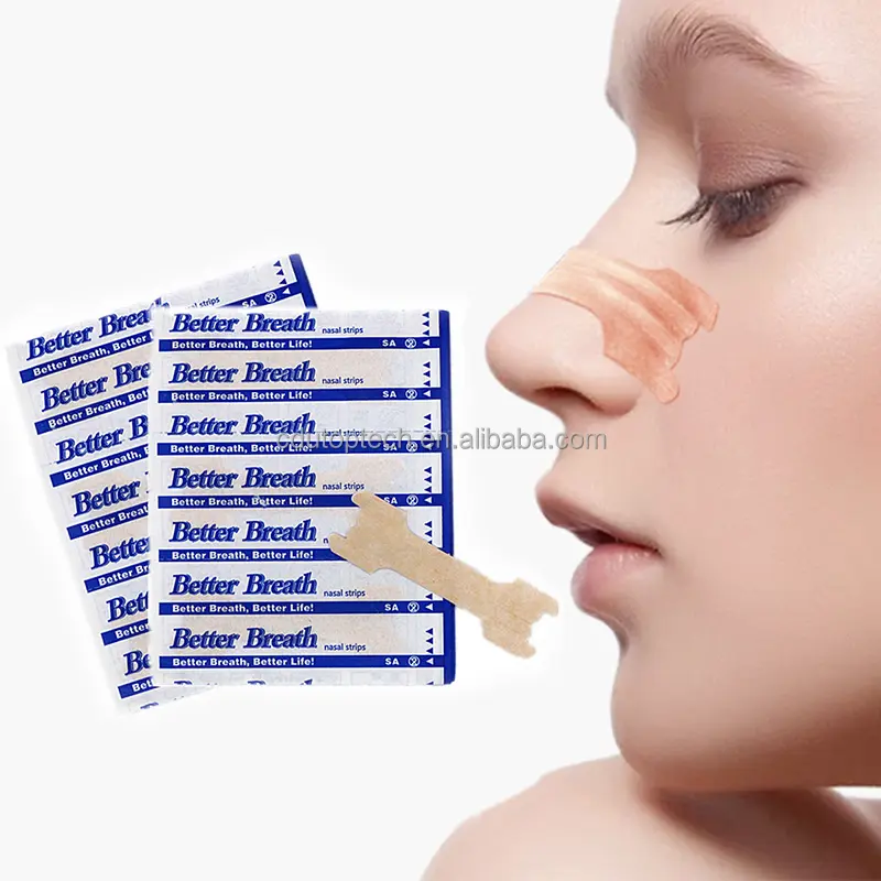 Produk penjualan terlaris 2023 perangkat Anti dengkur strip hidung ukuran sedang 55*18mm Anti mendengkur strip hidung napas lebih baik
