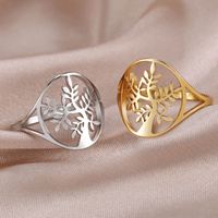 Bague Arbre de Vie Myshape, Nœud Celtique Sorcellerie, Arbre Généalogique, en Acier Inoxydable pour Femme, Alliance de Mariage, Bijoux Wiccan pour Couple