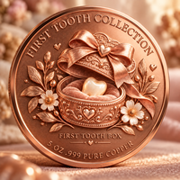 Pièce de monnaie commémorative en cuivre fin 999 de 5 oz, en relief 3D, pour les premiers mots et étapes importantes de bébé, objet de collection, cadeau artisanal en métal