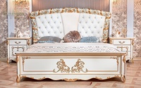 Ensemble de meubles de chambre à coucher de luxe, style antique, pour lit Queen, moderne, en bois de teck, sculpté à la main, durable, personnalisable, capitonné, contemporain