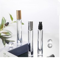 MUB Fond épais Vintage 10ml Mini Rond Carré Transparent Flacons de parfum rechargeables 10ml Échantillon de qualité Décantations de parfum en verre