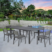 Mobilier d'extérieur au design moderne Chaise de jardin en aluminium avec longueur réglable Matériau métallique