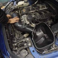 2016 - 2021 Kit de boîte de filtre de tuyau d'admission d'air en Fiber de carbone sèche pour N55 3.0T BMW M2 M135i M235i M335i Système d'admission d'air froid