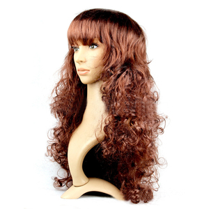 Perruque longue bouclée violette Pop <span class=keywords><strong>Star</strong></span> Halloween, accessoire de Costume de fête - Product Image 2