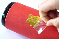Autocollants de transfert UV personnalisés avec logo, film pelable et estampage doré pour étiquettes d'emballage de forme irrégulière