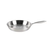 Nouvel ensemble de batterie de cuisine 3 couches en acier inoxydable antiadhésif pour usage domestique, comprenant un wok, une poêle et une marmite