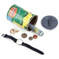 En gros, Pot de rangement en métal avec couvercle et compartiment secret, coffre-fort de diversion, conteneur de dissimulation pour accessoires de fumeur