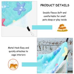 Hamac OEM pour cochon d'inde Hamster rat Hamac suspendu <span class=keywords><strong>double</strong></span> couche pour chinchilla Hamac suspendu chaud en polaire Accessoires pour cage de lit - Product Image 3