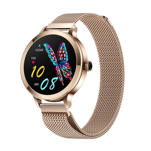 Montre connectée pour femme avec écran AMOLED, étanche IP68, moniteur de pression artérielle et de fréquence cardiaque, rappel d'appels et de messages, bracelet HW062 - Product Image 4