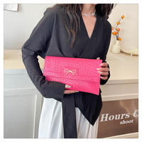 Nouveau Sac à Main Carré de Luxe pour Femme 2025 – Tendance Urbaine Décontractée Rétro avec Nœud et Motif Pierre, Pochette Sous le Bras
