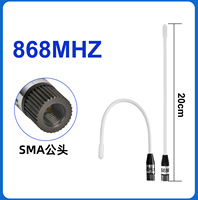 868MHz Flexible Soft Whip 10DBi SMA Male Dapat Dibengkokkan Omnidirectional untuk Unit Frekuensi Radio LoRa Terminal Akuisisi Data IoT