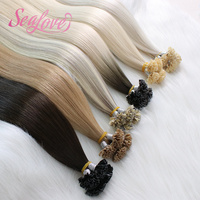 Offre Spéciale : Extensions de Cheveux Russes Pré-Collées en U, Cheveux Humains Double Drawn Remy Vierge, Pointes en U Pré-Collées