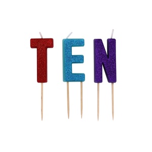 Personalizado Delgado Divertido Brillante Alfabeto Fiesta Palabras Rojas Número Cumpleaños Vela Palo para Año Nuevo Ramadán Bares - Product Image 6