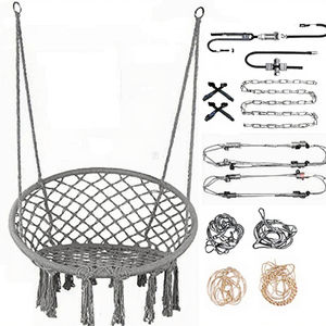 <span class=keywords><strong>Hamaca</strong></span> de lona de algodón duradera para jardín al aire libre con diseño ergonómico para patio, dormitorio o descanso, colgante perezoso informal - Product Image 3