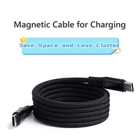 Nouveau câble magnétique USB-C auto-organisant 2025 de 1 m avec blindage tressé pour ordinateurs, appareils photo, transfert de données et décoration, garantie 1 an