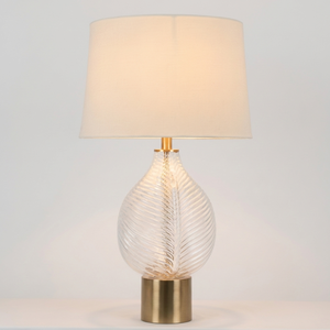 Modern Design Wooden <b>Table</b> Lamp Brass Gold Plated Base White Fabric Shade for Decorate Bed Room Indian Handicrafts - Product Image 6