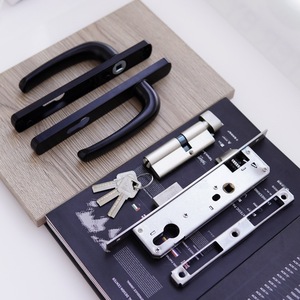 Juego de cerradura de mortaja de buena seguridad directa de fábrica, cilindro de cerradura de perfil europeo abierto doble con manija de llaves de ordenador, cerradura de puerta - Product Image 4