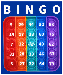 Carte de <span class=keywords><strong>bingo</strong></span> Push It Popit, <span class=keywords><strong>Pop</strong></span> Bubble Fidget, pas besoin de jetons - Product Image 4