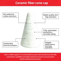 Bouchon réfractaire conique en fibre céramique thermoformée résistant aux hautes températures, prix usine, 1260°C, silicate d'alumine