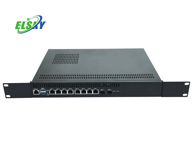 Intel Core I5/I7 8 LAN 2 SFP Fiber 1U Firewall Server DC 12V Compact Network Security Appliance Support 4G LTE WiFi 1 Year Stock