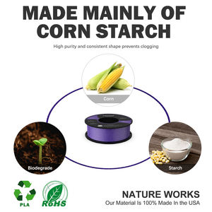 Filament 3D en <span class=keywords><strong>PLA</strong></span> 1.75mm, Filament scintillant/paillettes violet, erone pour imprimante et stylo 3D, 1KG, 1 bobine - Product Image 3