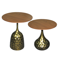 Table Basse Ronde En Marbre Noir Or De Luxe En Métal Minimaliste Meubles De Salon En Fer Bronze Moderne Personnalisable D150mm D270mm