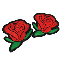 Patch de broderie décoratif auto-adhésif personnalisé, conception en gros, petit Patch de broderie appliqué