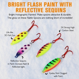 Nuovi Jig Luminosi <span class=keywords><strong>da</strong></span> <span class=keywords><strong>Pesca</strong></span> sul Ghiaccio <span class=keywords><strong>da</strong></span> 9,7g con Occhi 3D, Kit di Esche <span class=keywords><strong>da</strong></span> <span class=keywords><strong>Pesca</strong></span> sul Ghiaccio con <span class=keywords><strong>Cucchiaini</strong></span> Luminosi a Scatto, per Bass, Crappie, Panfish - Product Image 2