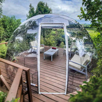 Maison à bulles transparente de luxe dôme extérieur pc tente à bulles transparente de vacances imperméable à l'eau personnalisée