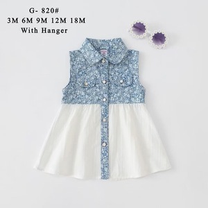 Vestidos <span class=keywords><strong>de</strong></span> Verano sin Mangas para Niñas, Estilo Casual con Solapa Elegante para Bebés y Niñas Pequeñas - Product Image 2