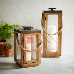 European Style Wooden Candle Floor <b>Lantern</b> for Outdoor Decor Wholesale Low Price Acacia Wood Hanging Candle <b>Lantern</b> Best Seller - Product Image 6