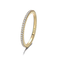 Bague en argent sterling 925 pour femme, alliance de mariage, zircone cubique, bague de fiançailles entièrement empilable