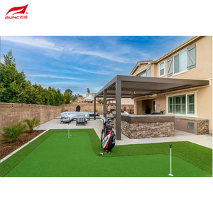 Boîtier de <span class=keywords><strong>pergola</strong></span> extérieur personnalisé Rideaux roulants motorisés en aluminium Portes coulissantes en verre Toit à persiennes-<span class=keywords><strong>Pergola</strong></span> enduite de poudre - Product Image 1